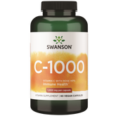Swanson C-1000 - Vitamin C with Rose Hips 1,000mg  - 90 Vegan Capsules